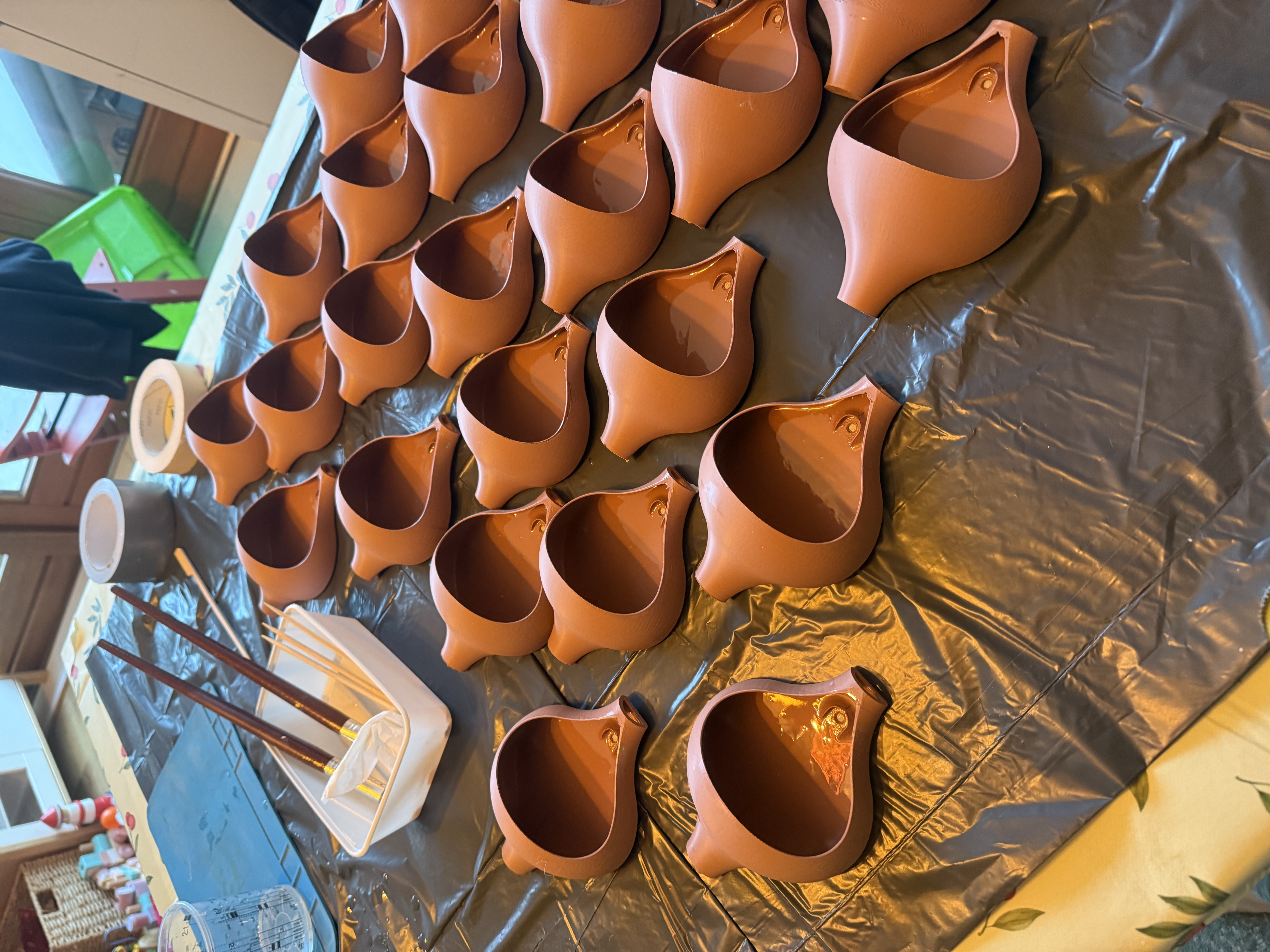 Coating the prints with epoxy