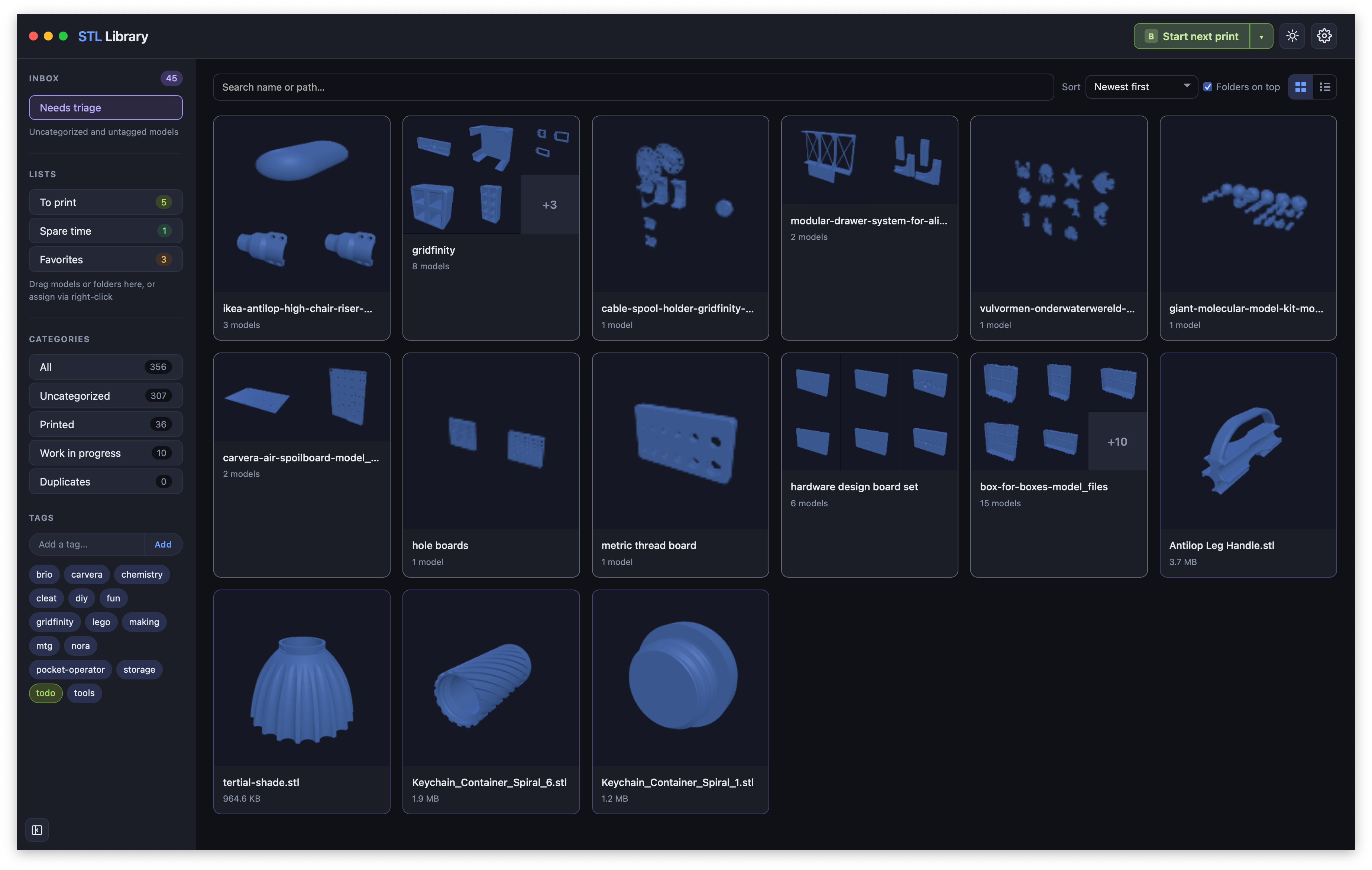 STL Library screenshot